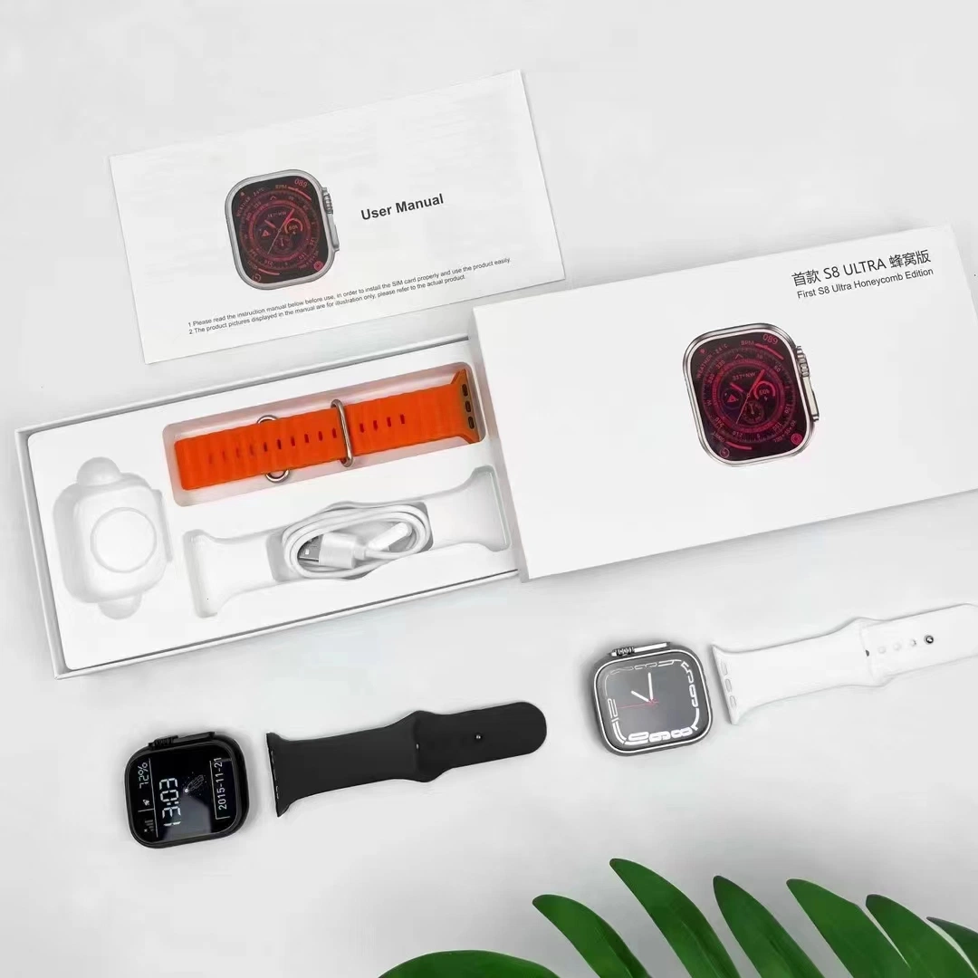 Fashion (S8 Ultra) Honeycomb Panel Inserting Card Smart Watch