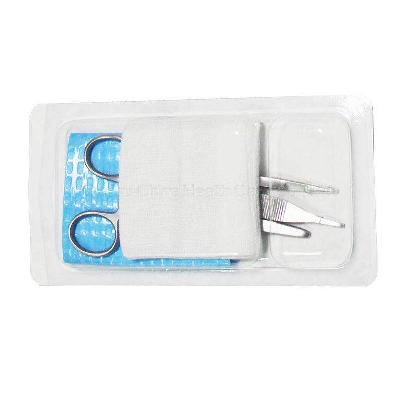 Kit de pansement stérile jetable médical personnalisé Kit de retrait de suture stérile Pack de pansement stérile