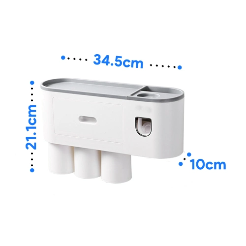 Toothbrush Holder Without Punching and Squeezing Toothpaste