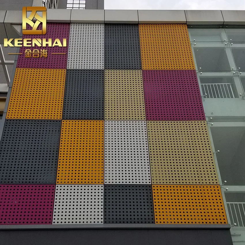 Decorative Perforated Exterior Cladding Panel Exterior Wall Cladding Curtain Wall for Hotel