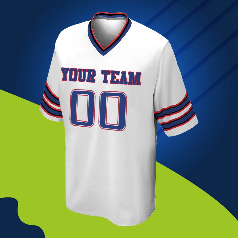 Custom Buffalo Jersey for Men Football Jerseys Personalized Sport Jersey with Team Name Number White Short Sleeve Jersey
