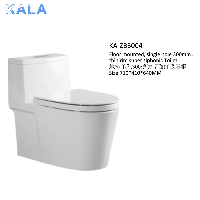 Modern Design Bathroom Ceramic Washdown Thin Rim Super Siphonic Sanitary Toliets