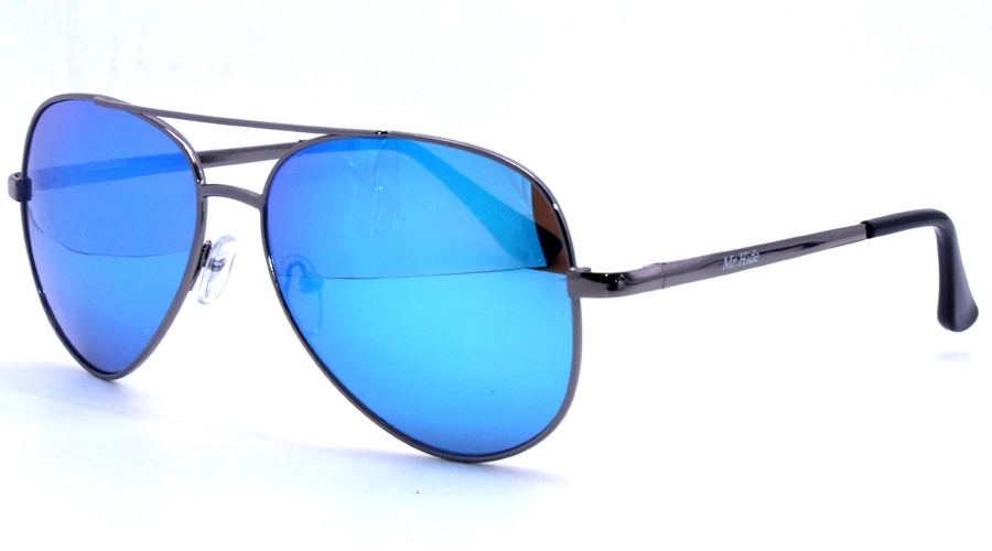 Aviator Style Double Nose Bridge Polarized Sunglasses for Adults