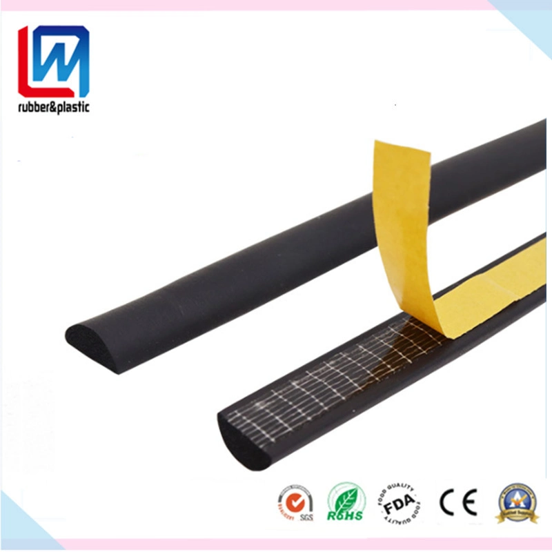 EPDM Adhesive Closed Cell Foam Sponge Rubber Sealing Strip for Auto, Equipment