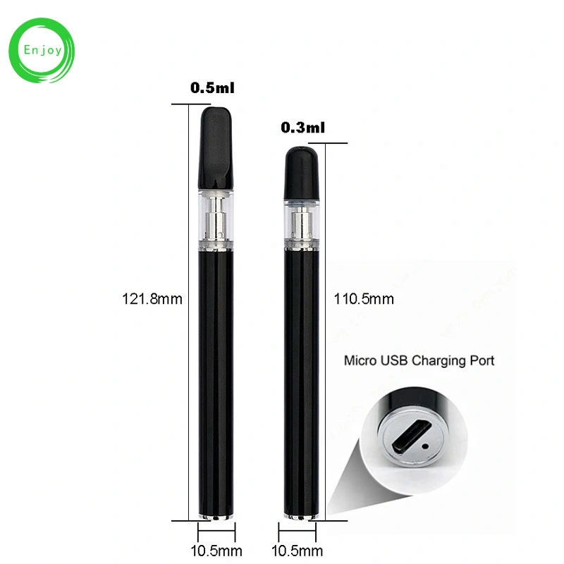 1ml 2ml Easy Fill Slim E CIG Gold cerámica desechable Calentamiento Delta Oil HHC VAPE Pen