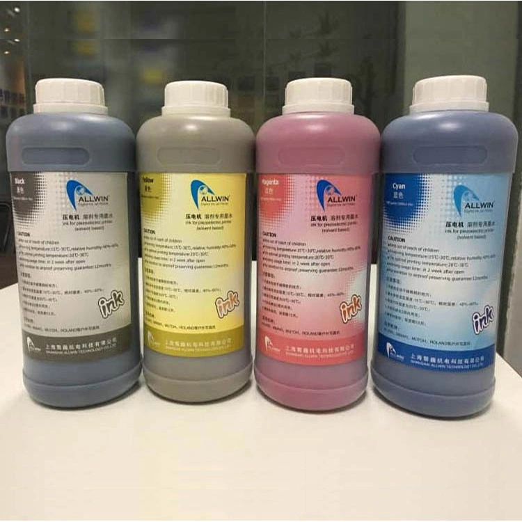 Baixa Allwin cheiro de tinta Solvente ecológico original para a Epson Dx7 Cabeça para Impressora Digital de Vinil Adesivo flexível impressora jato de tinta de impressão de PET de PVC fabricados na China Factory