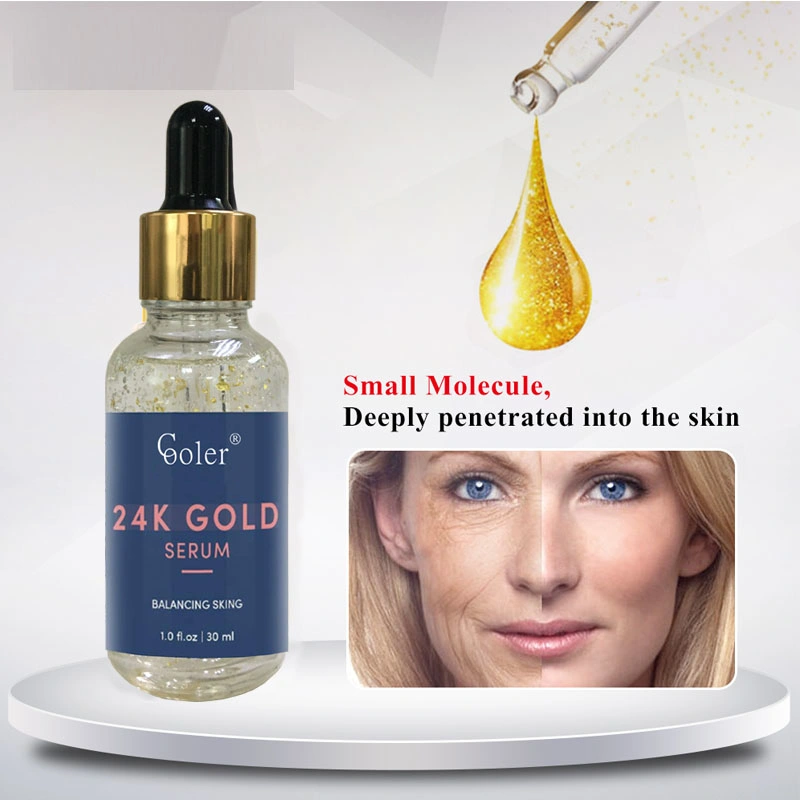 Private Custom 24K Pure Gold Collagen Hydrating Anti Wrinkle Serum for Face