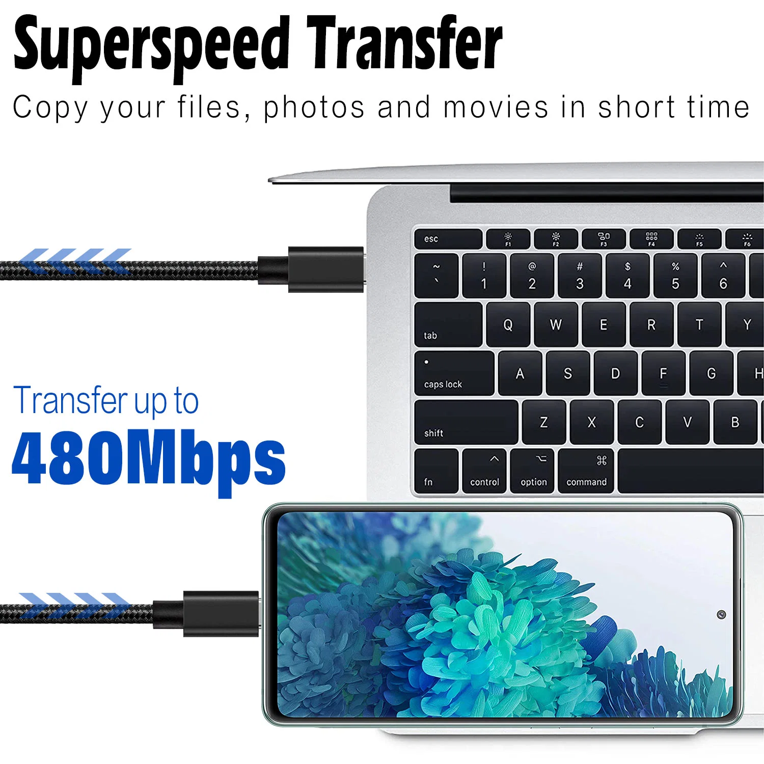 Кабель для зарядки USB C, 3 а, 60 Вт, кабель USB-C. Для iPhone 15 Мобильный кабель для зарядки Samsung Type-C. Аксессуары для телефона