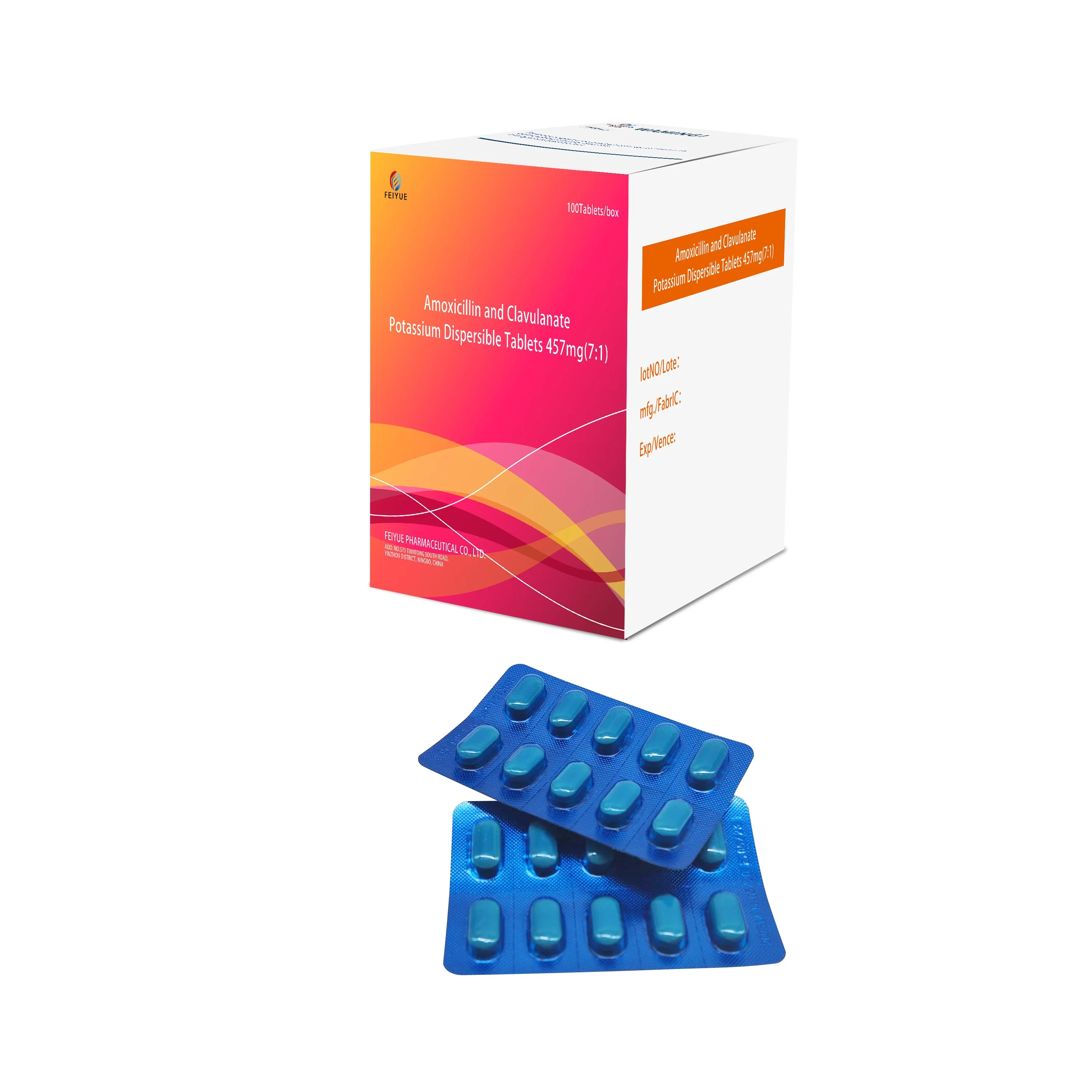 GMP China Amoxicillin and Clavulanate Potassium Dispersible Tablets