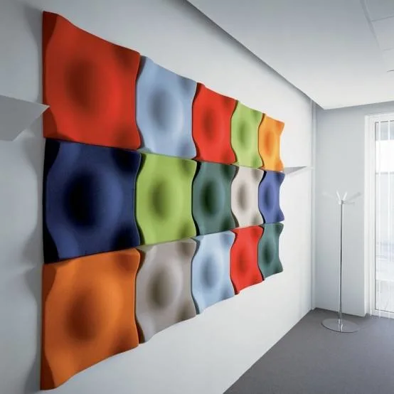3D High Nrc Pet Acoustic Panel Polyester Wall Panels