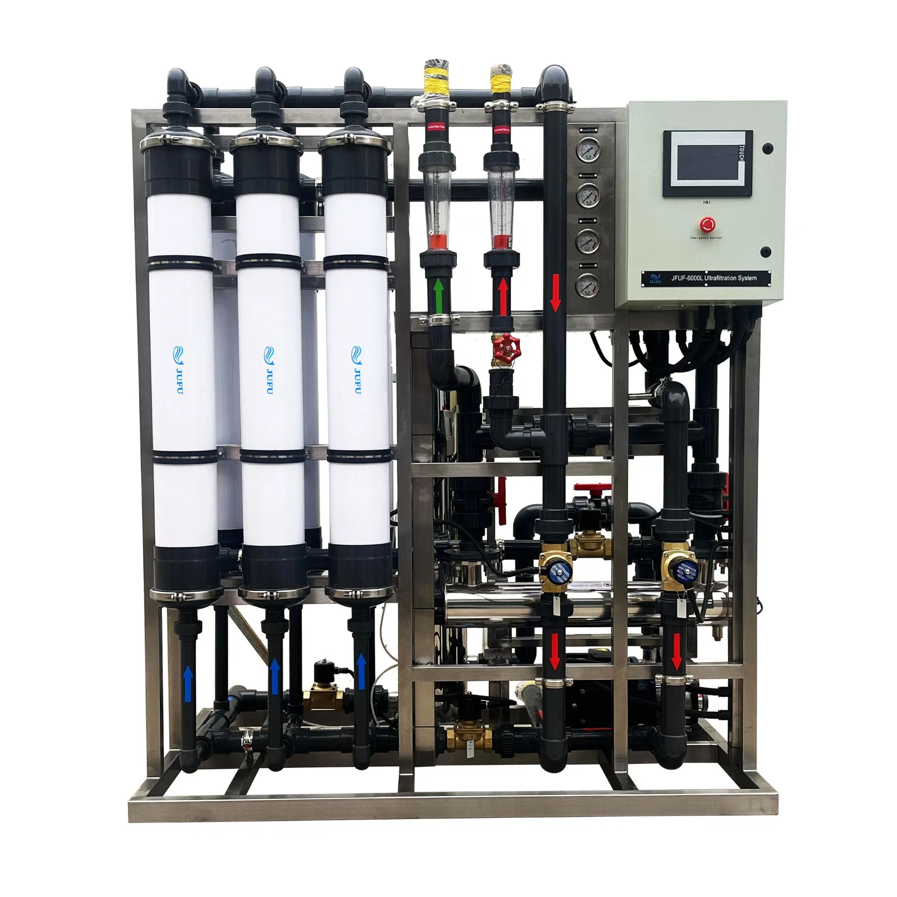 6m3/Hr UF Mineral Water Filtration Machine Ultrafiltration Filter Industrial