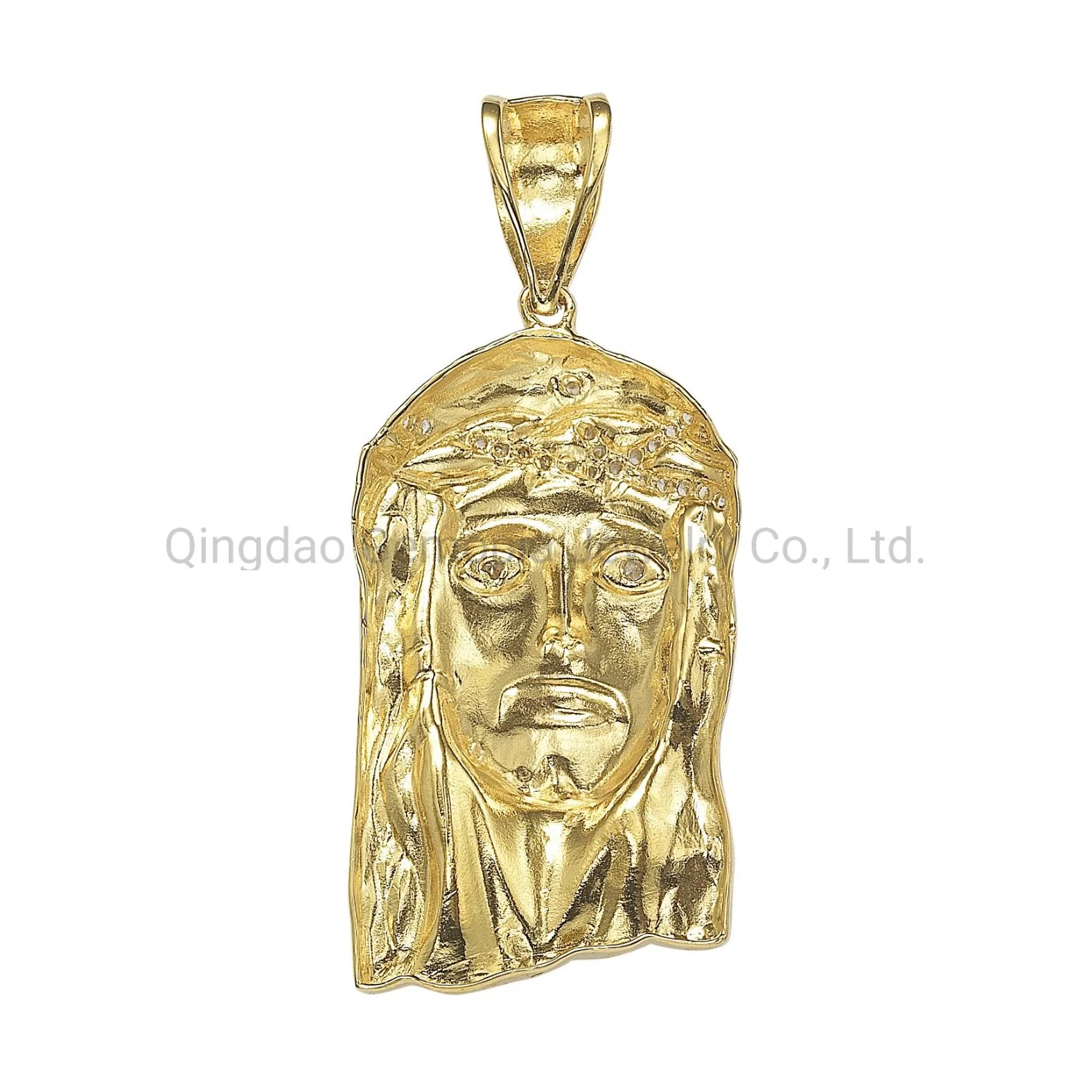 925 Silver 10K 14K Gold Jesus Head 6 Sizes Fashion Jewelry Big Charm