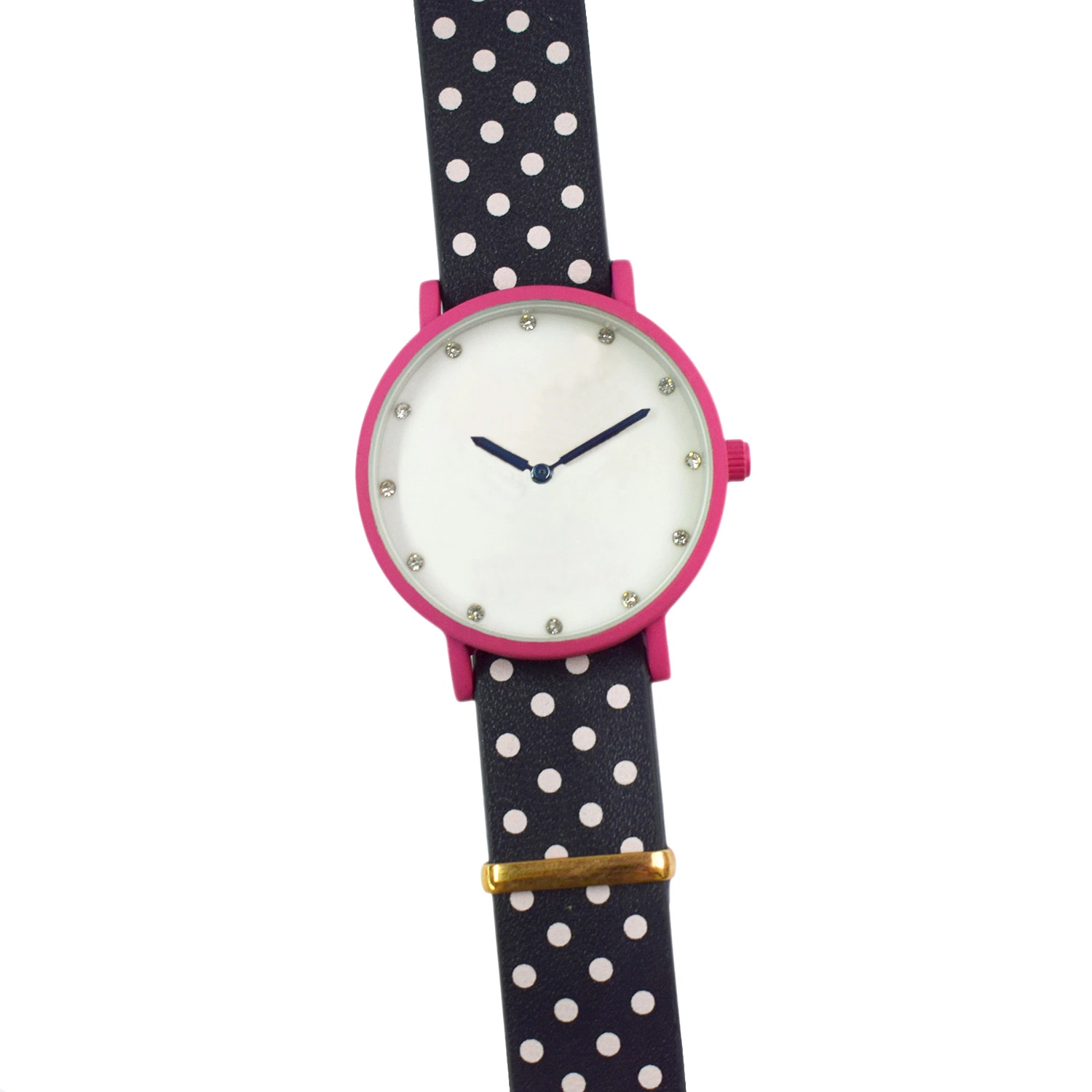 Simple Cute Polka DOT Leather Strap Waterproof Quartz Watch (cm19108)