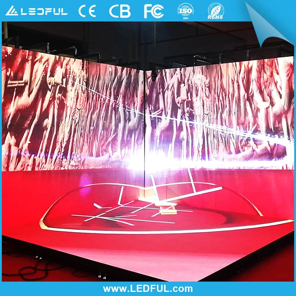 Vídeo interativo fixo para exterior LED Stage Floor Mirror Dance 3D Piso de Dança completo em Cor LED de Casamento magnético