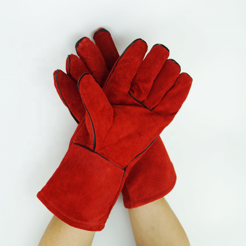 Industrial Welding Working Protective Leather Safety Gloves for UK Market