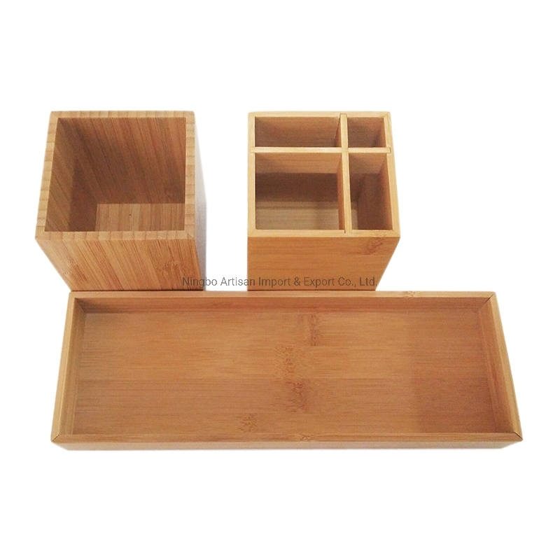 Experienced Manufacturer Multi-Functional Bamboo Pen Holder Pencil Case Desk Organizer