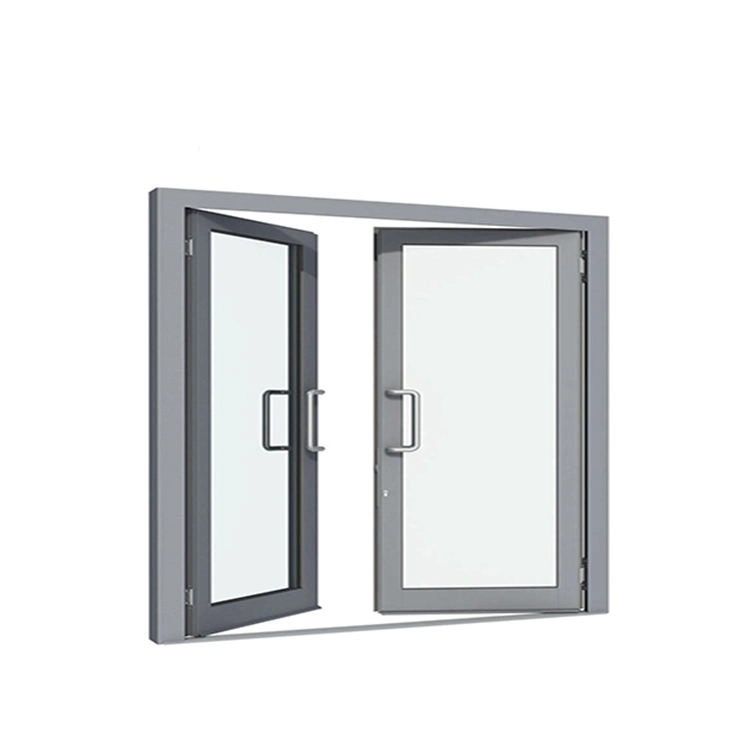 Casement Double-Layered Glass Design Aluminum Simple Doors and Swing Windows