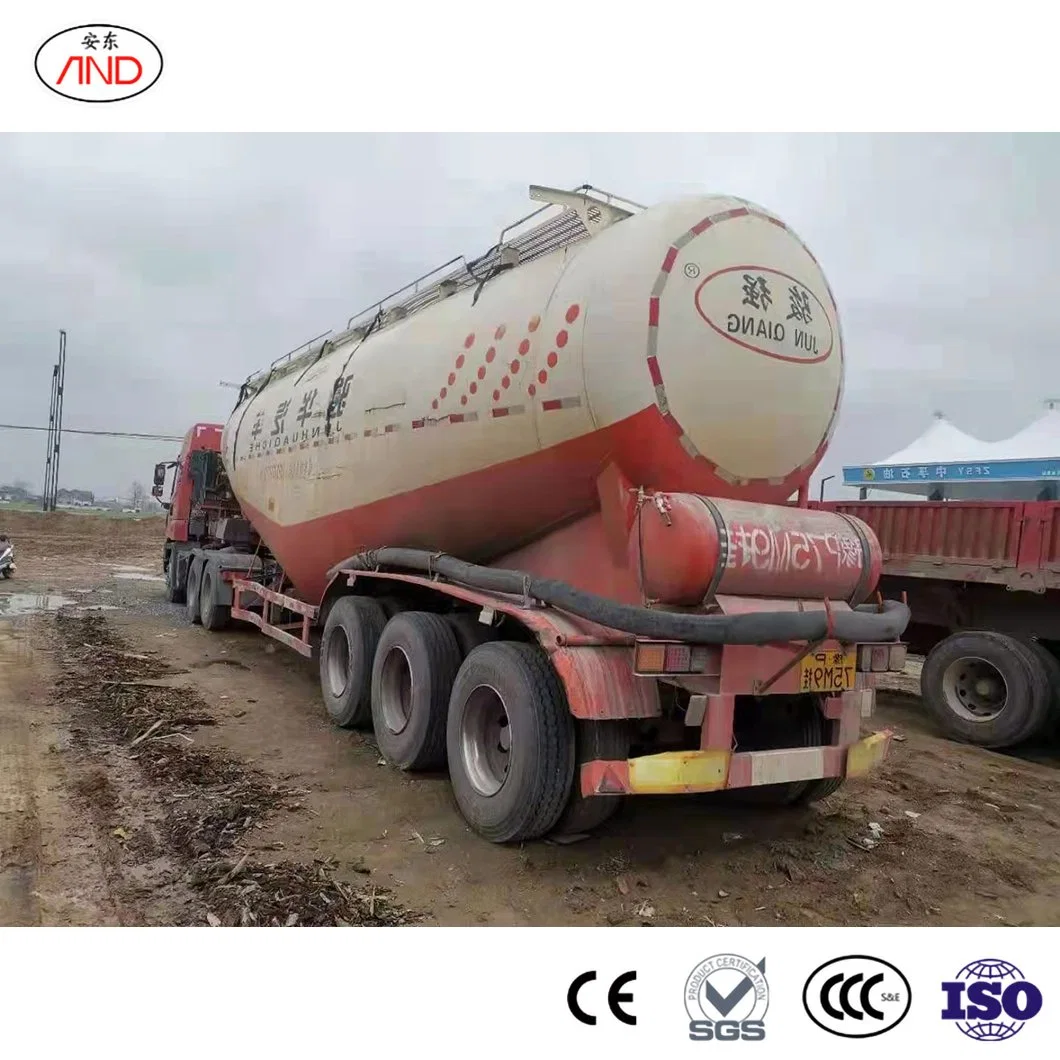 Andong Blue Ridge Truck and Trailer China Dump Truck Manufacturers Flour Bulk Tanker Trailer Turkish Cement Silo Trailer 80tons 60tons Capacity Cement Tanker