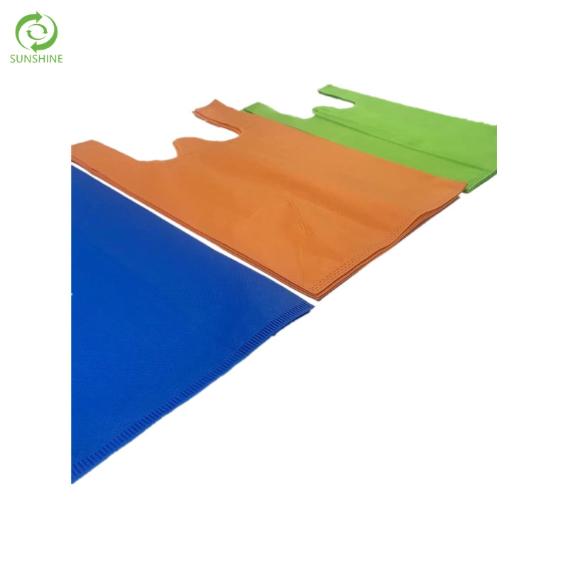 Multiple Colour Eco-Friendly Cheap Nonwoven T-Shirt/W Cut Shopping Bags