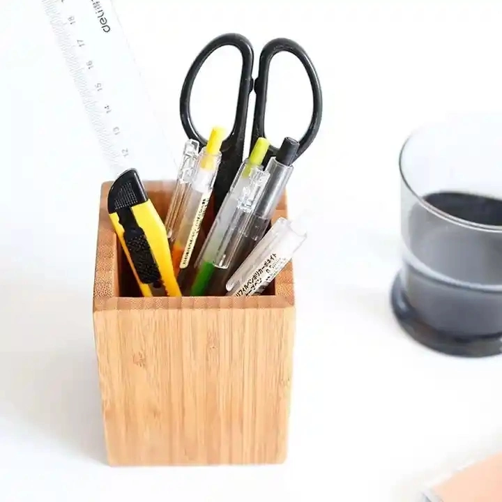 Px Supplier Customized Kinds of Bamboo Pen Holder and Pencil Box