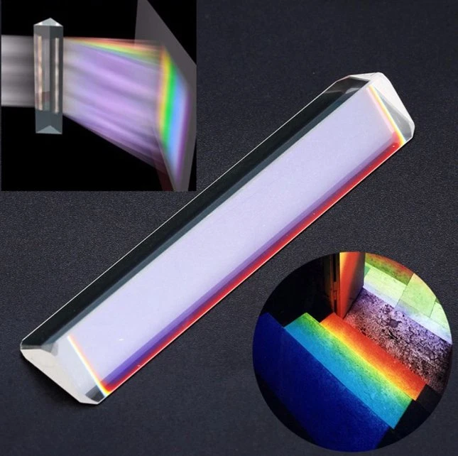 2024 Free Sample/Inquiry for Drawings Durable Glass Physics Prism Right Angle Light Spectrum Home Decor Teaching