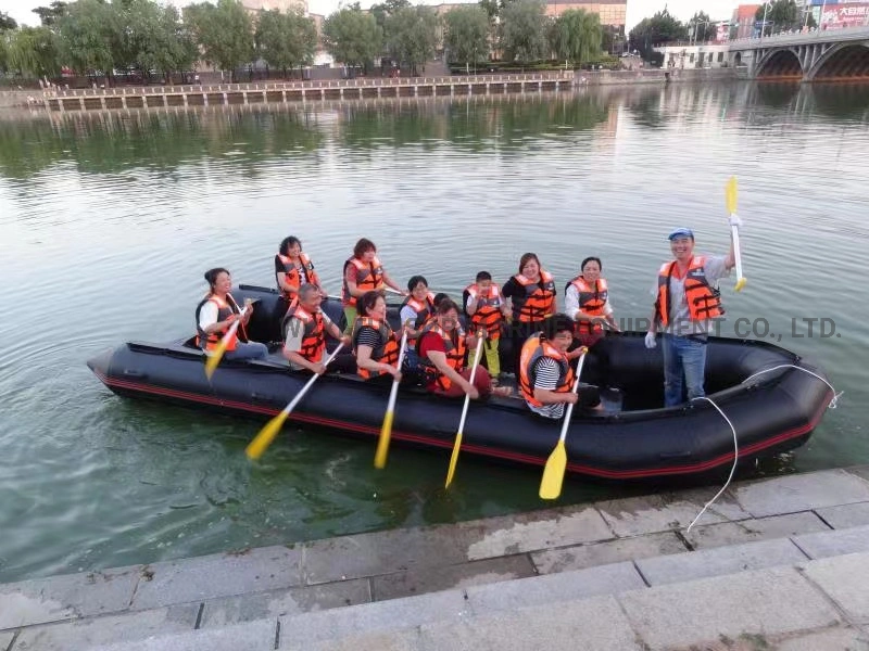 8m gran barco de pasajeros inflable con piso de madera contrachapada para el transporte