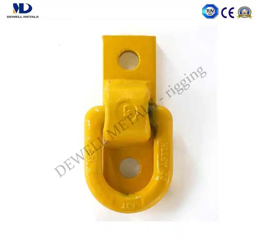 Yellow Painted Rigging Hardware Dorp Forged Grade 80 Lifting Points Weld Hook