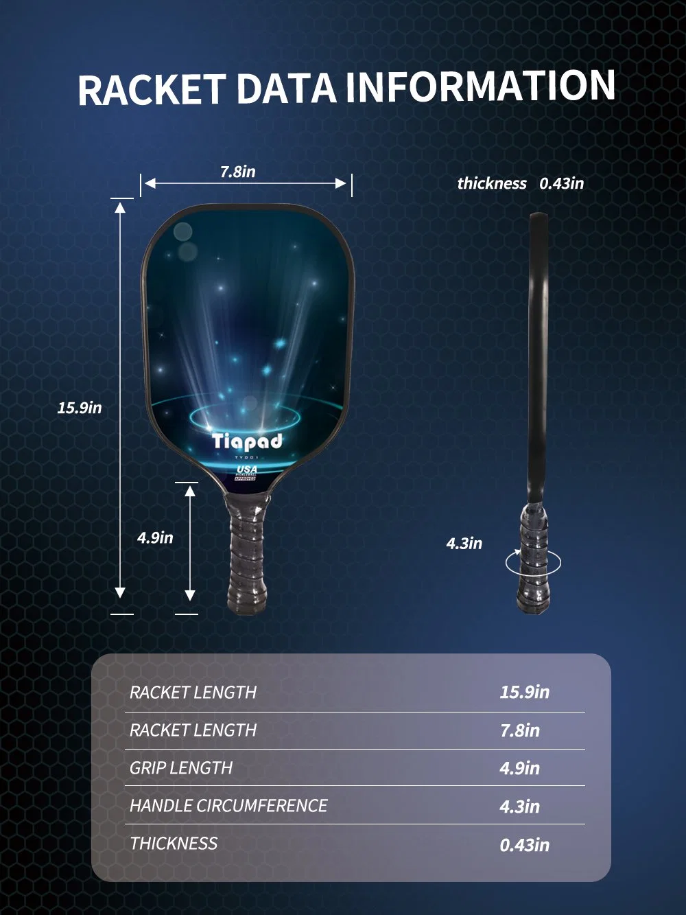 La aprobación Pickleball Usapa Nuevo Material Raquetas de PADEL