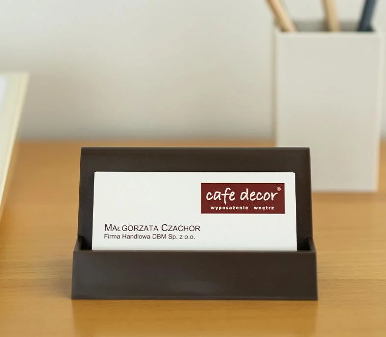 Space-Saving Plastic Name Card Holder for Meeting Room and Office