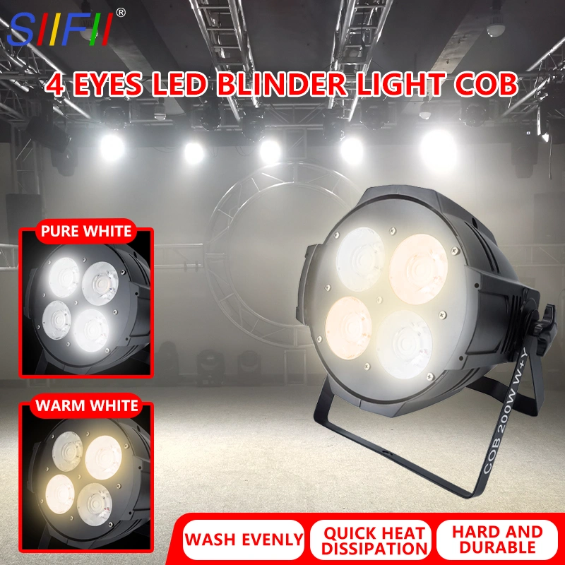 New Stage Lighting 4 Eyes 4X50W COB Blinder 2in1 Profile Spotlight 200W LED COB PAR Light COB LED Spot Stage Beam Vintage Light