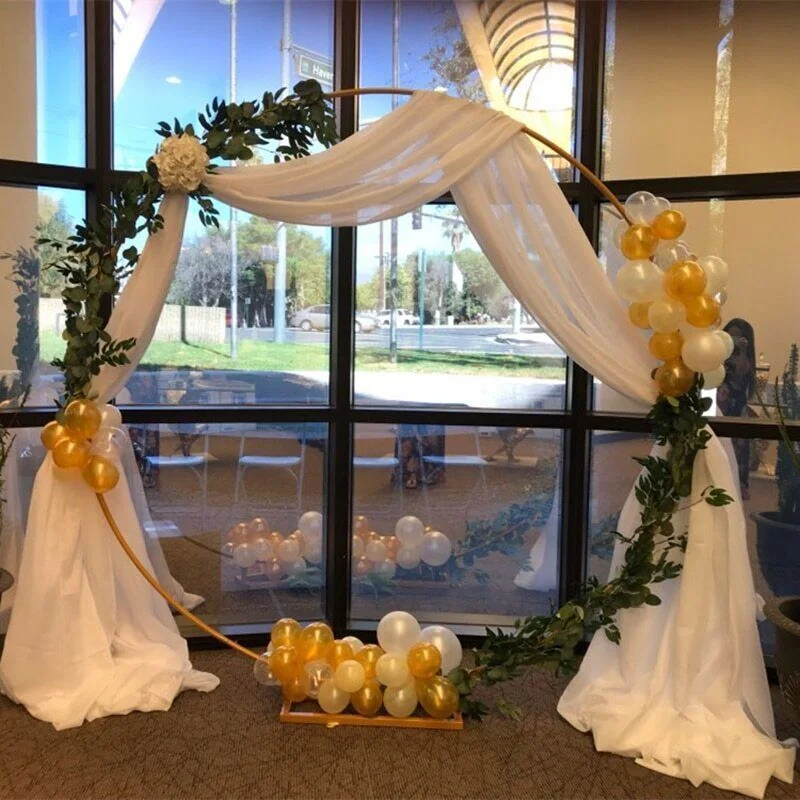 Los accesorios de boda el arco de hierro forjado Hexagonal de fondo del marco de la boda Decoración