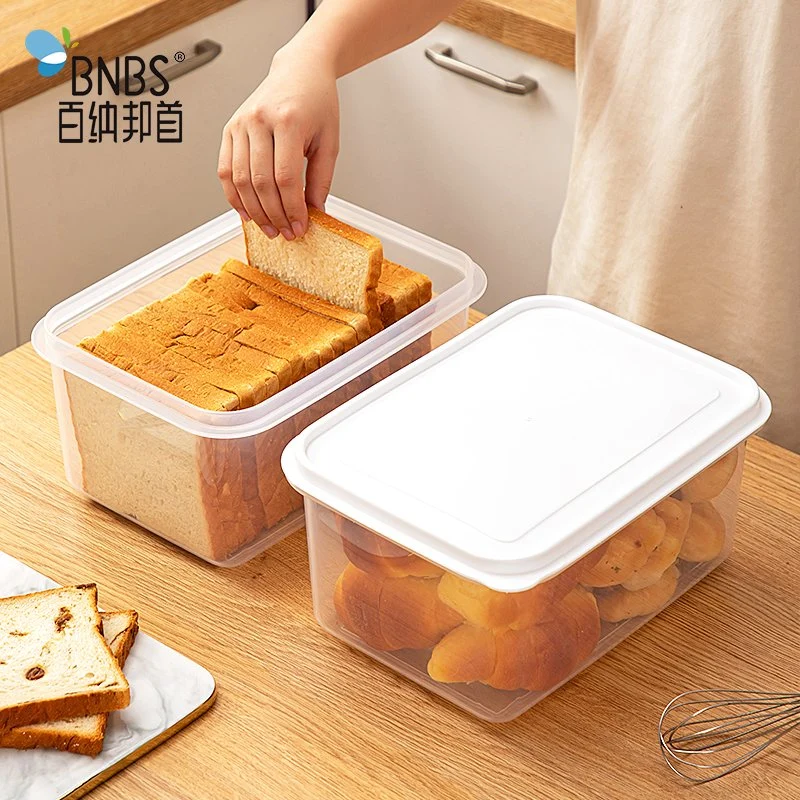 Caja de plástico sellada resistente al agua Caja de almacenamiento de pan nevera para recipientes de alimentos