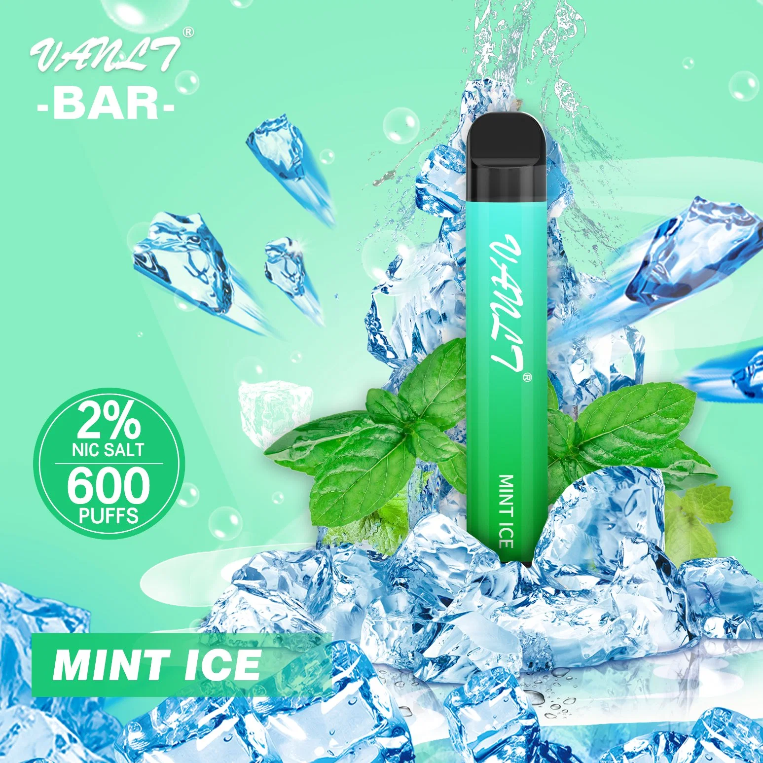 EU Hot 600 Puff Mint Ice Fruit Flavored Disposable/Chargeable Vape Vanlt Elf Mini Bar E Cigarette Factory Directly