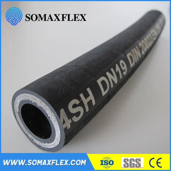 En856/DIN 4sp 32mm 1-1/4 Inch Steel Wire Spiral High Pressure Hydraulic Rubber Hose Manufacturers