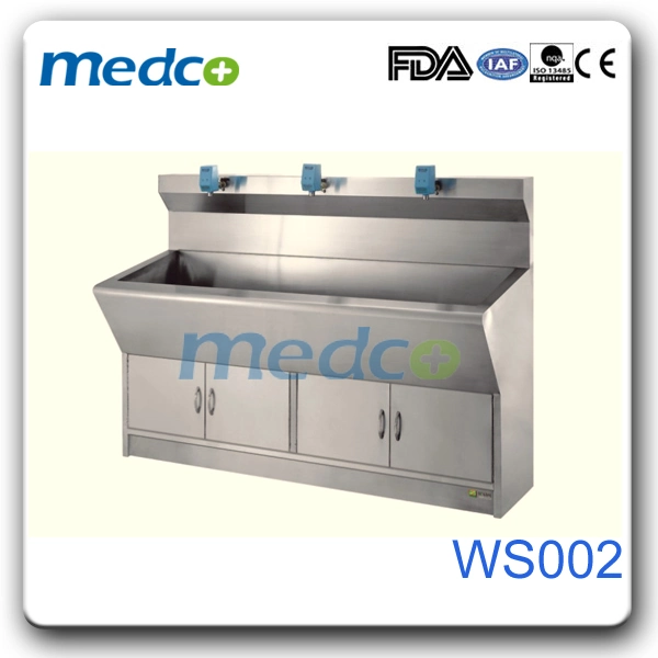 Hospital 304 Stainless Steel Sanitary Sink with Double Bowl