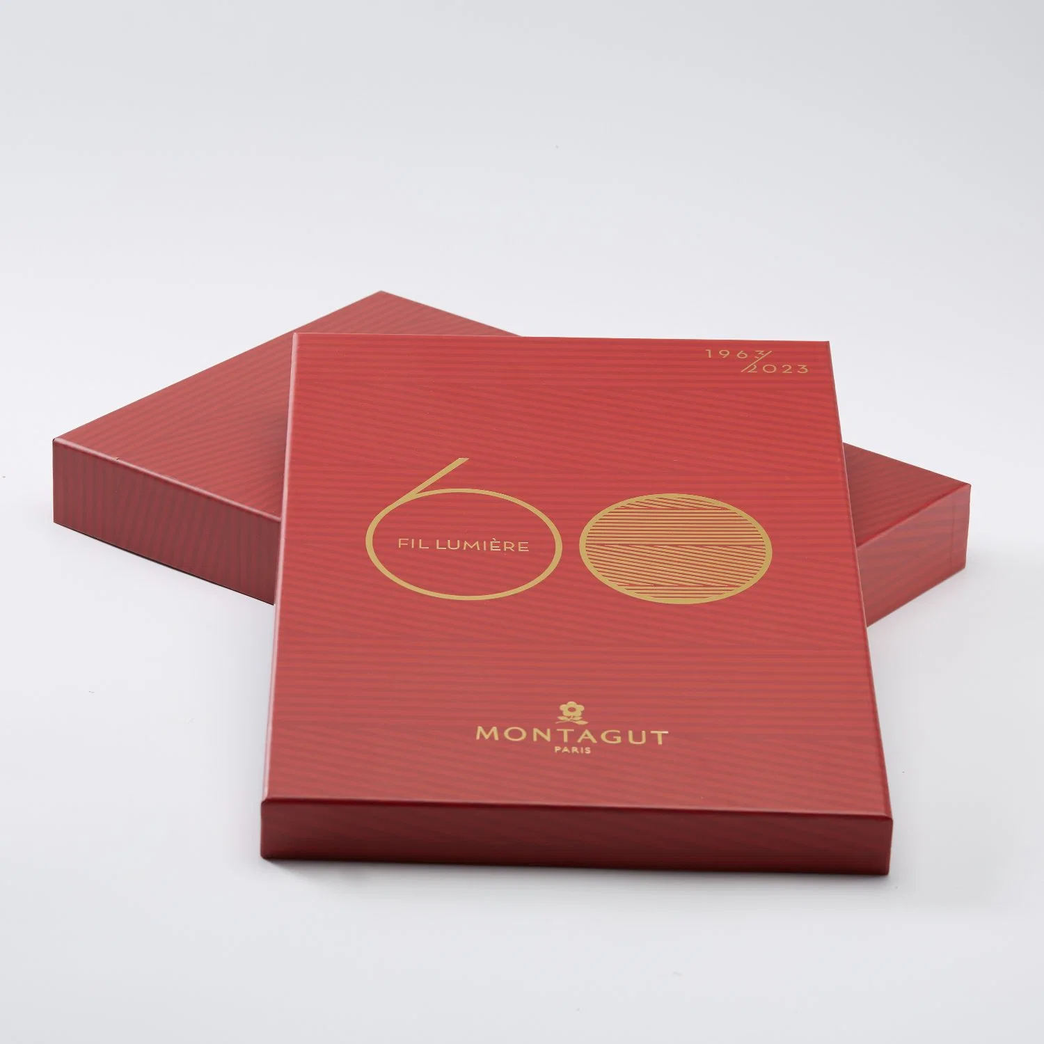 Papel artístico y cartón gris tapa y base de estampación en caliente Caja de regalo