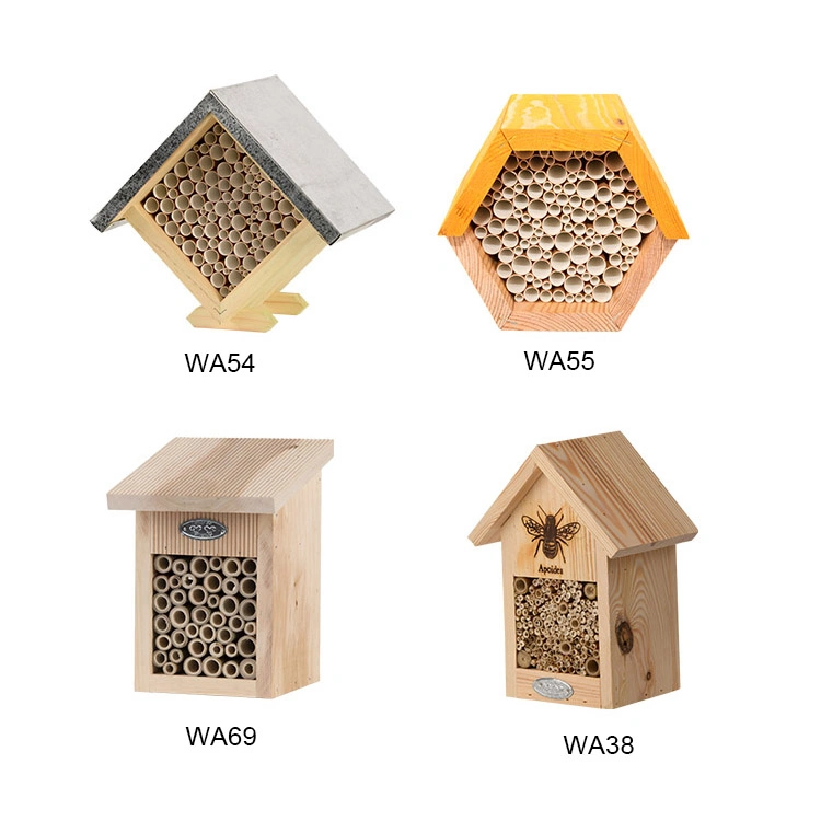 Natural Wooden Garden Beneficial Bug Bee Cage Insect Hotel Mason Bee House