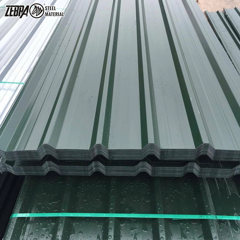 Prix le plus bas Matériau de construction de toiture en PVC avec film en acier galvanisé Toit en tôle ondulée avec revêtement en zinc.