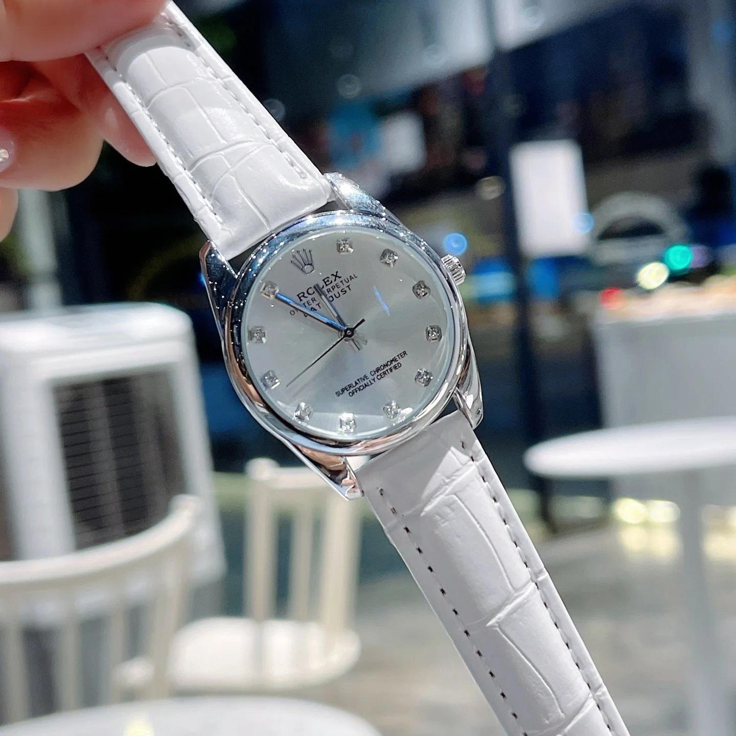 Metal Stainless Steel Diamond Wrist Watch  Women Luxury   Waterproof Watches