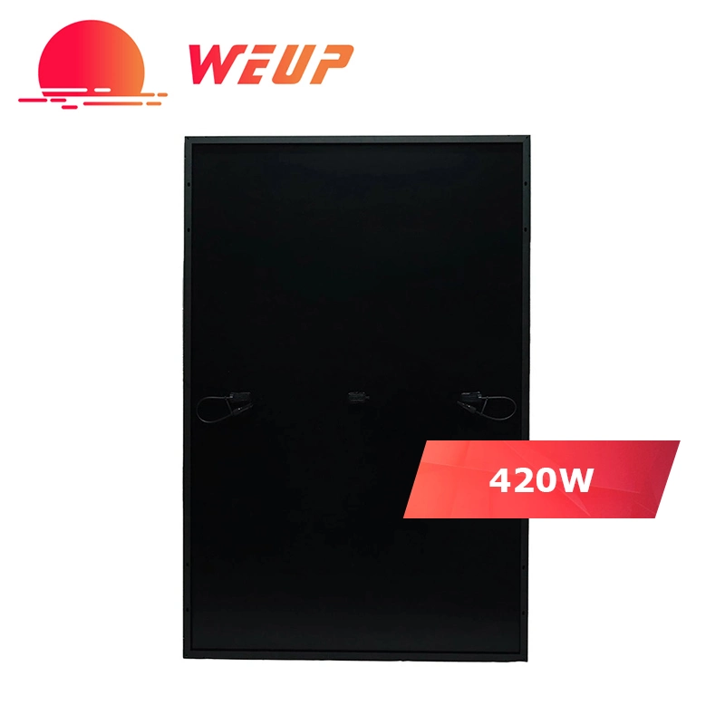 Fonte de alimentação Weup de 410 W, 420 W, 430 W, Full Black, painel solar Mercado Europeu