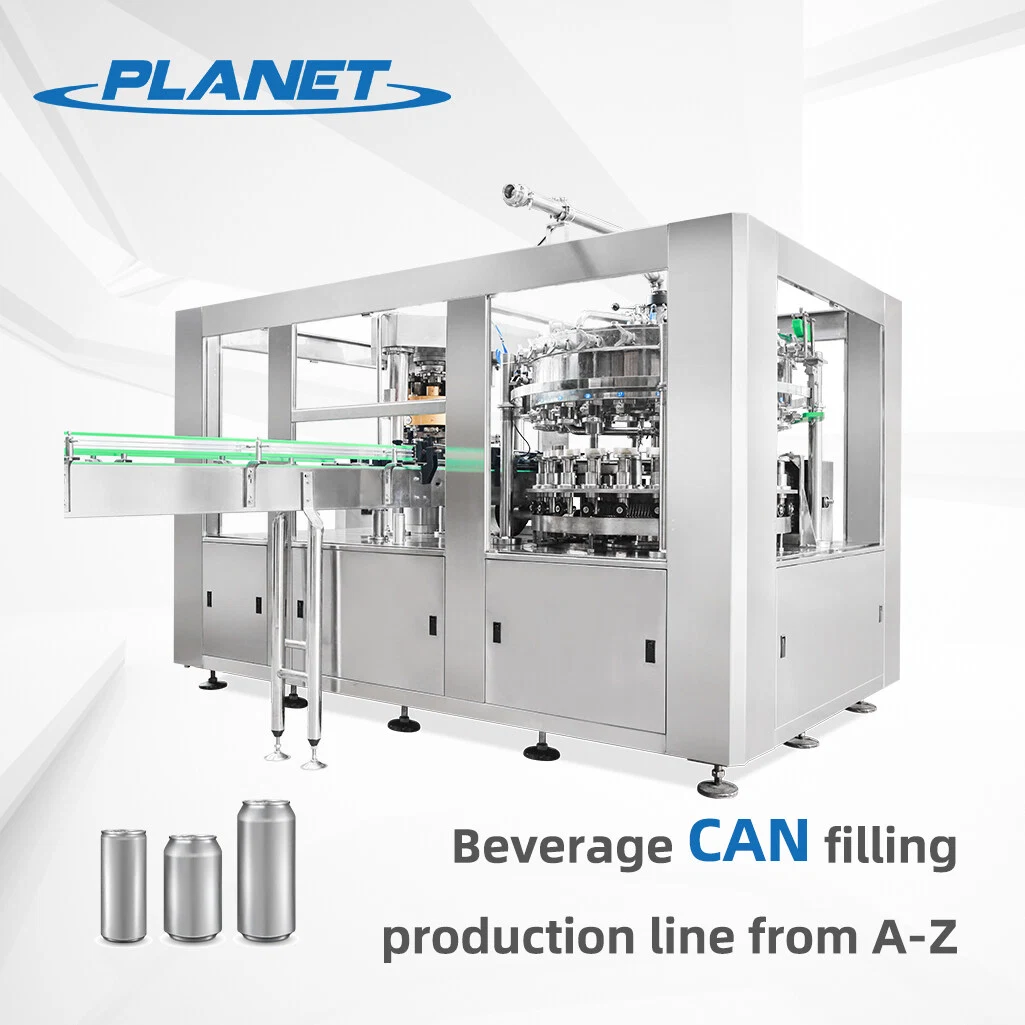 6000cph 330ml Automatic Aluminum Pop Can Red Bull Energy Functional Drink Carbonated Beverage Juice Craft Beer Liquid Filling Machine Canning Sealing Equipment