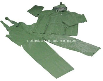 2PCS PVC impermeable con babero pantalones R9006