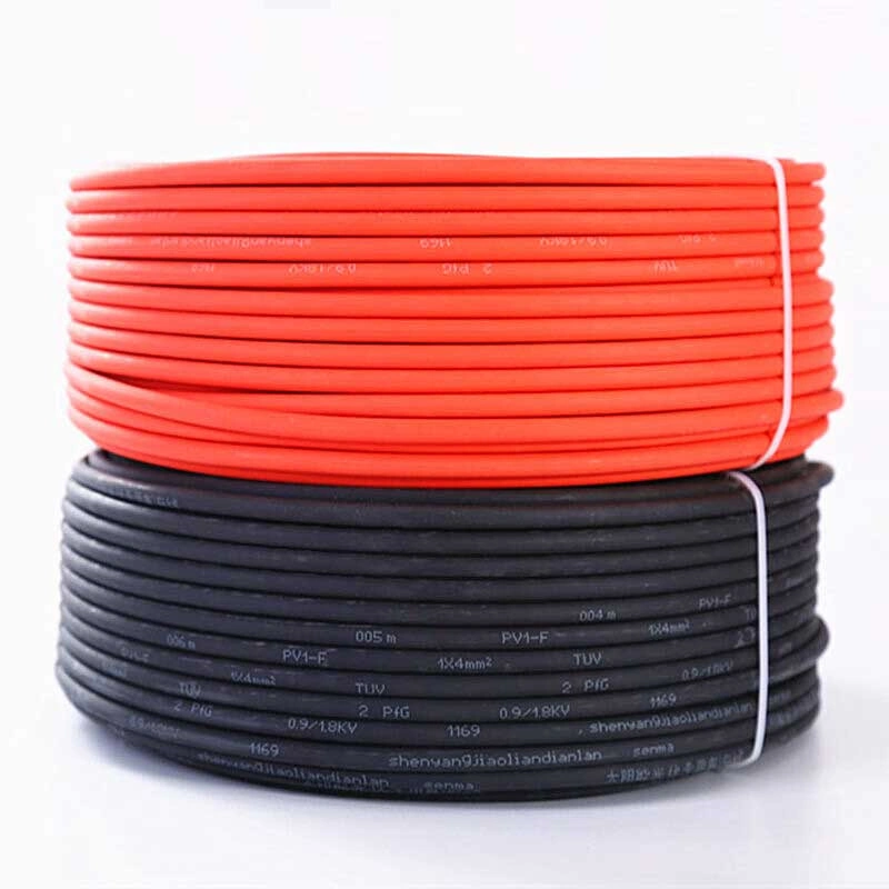 PV1-F 6mm XLPE Insulated Solar Wire Tinned Copper Core Cable DC Photovoltaic Cable Wire