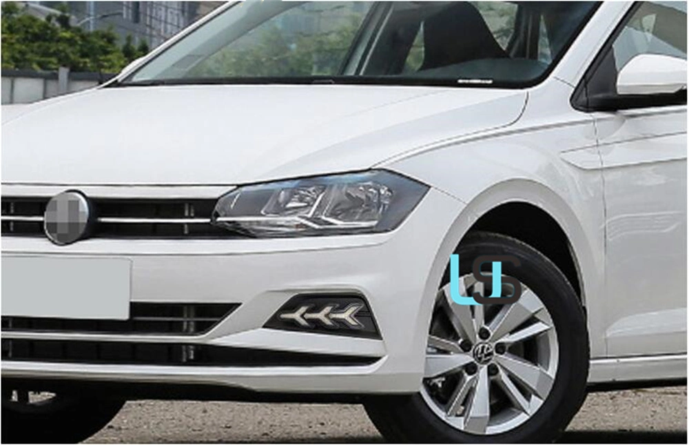 Для Volkswagen VW Polo 19-21 LED DRL противотуманные фары Daytime Ходовые огни