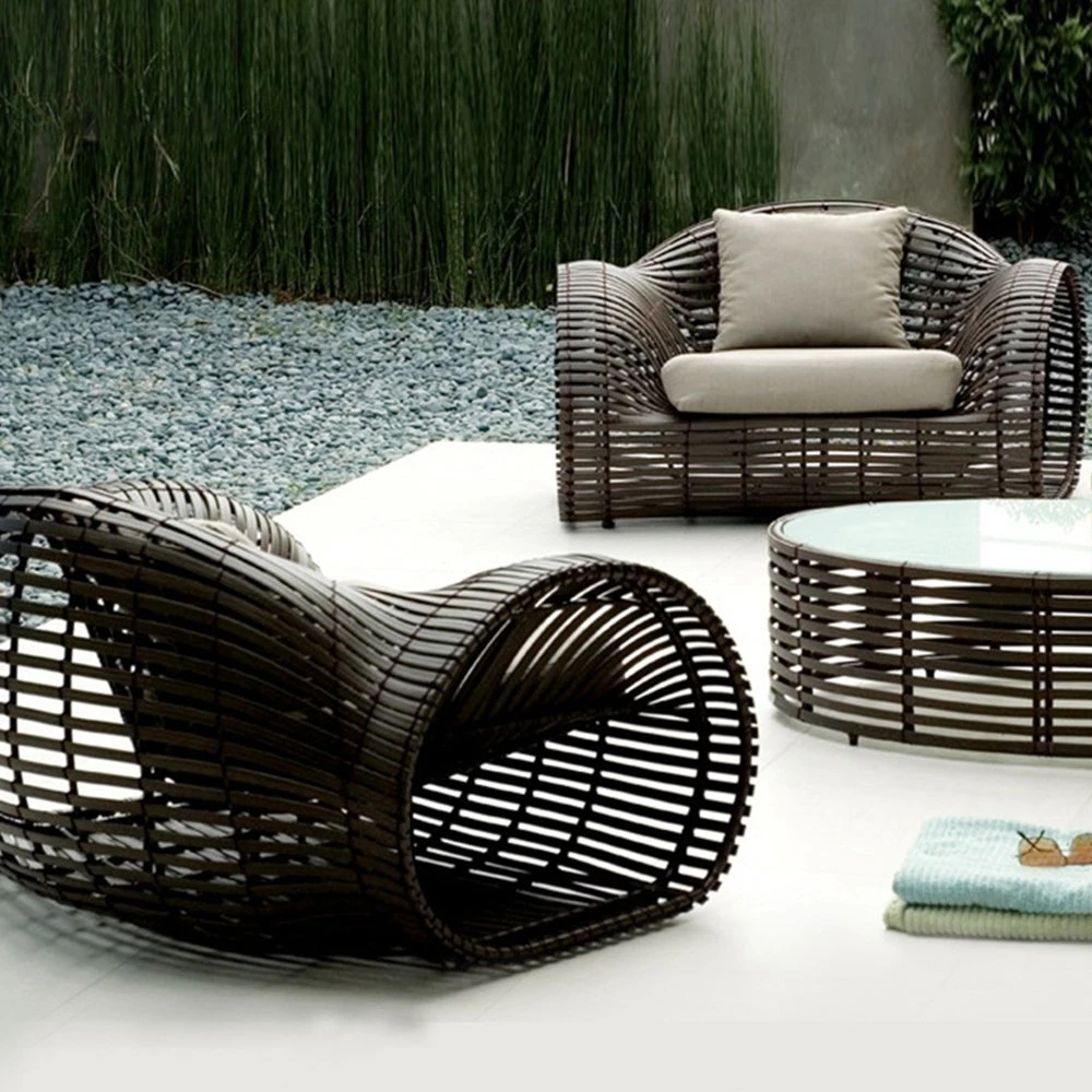 Hot Design Contemporary Garden Sofa Furniture Wicker Rattan Furniture Outdoor Sofa Set