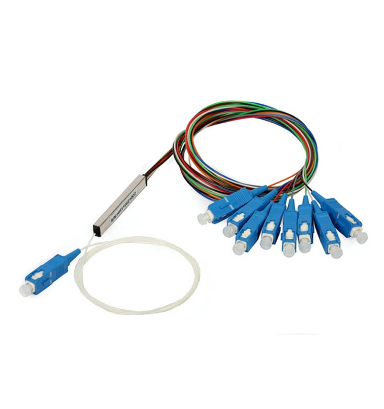 Fiber Optic Equipment SC/UPC PLC Produktion von Mikro-Lichtwellenleitern Verteilung Optischer Faser Shunt FTTH Splitter PLC Passiver Glasfaser optisch Splitter SPS SC/APC