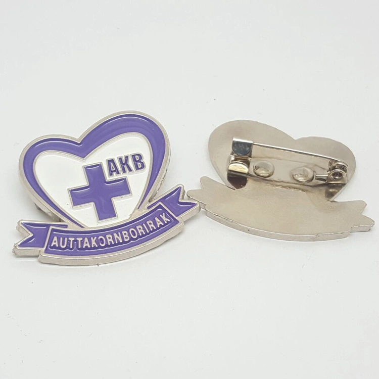 Promotional Gift Custom Enamel Metal Lapel Pin Badge Nickel Military Badge Pentagram Shape Craft Police Badge