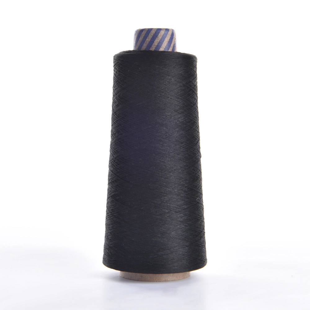 250d Polyester Spandex Elastic Thread 1kg Bobbin Black White Color