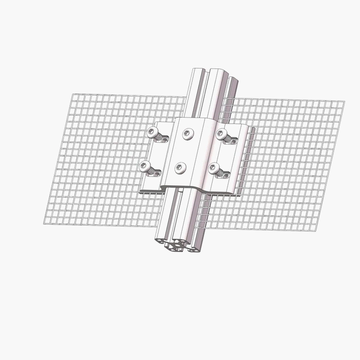 6061-T5 Aluminium 30h Double Mesh Panel Retainer for Aluminium Extrusion Profile