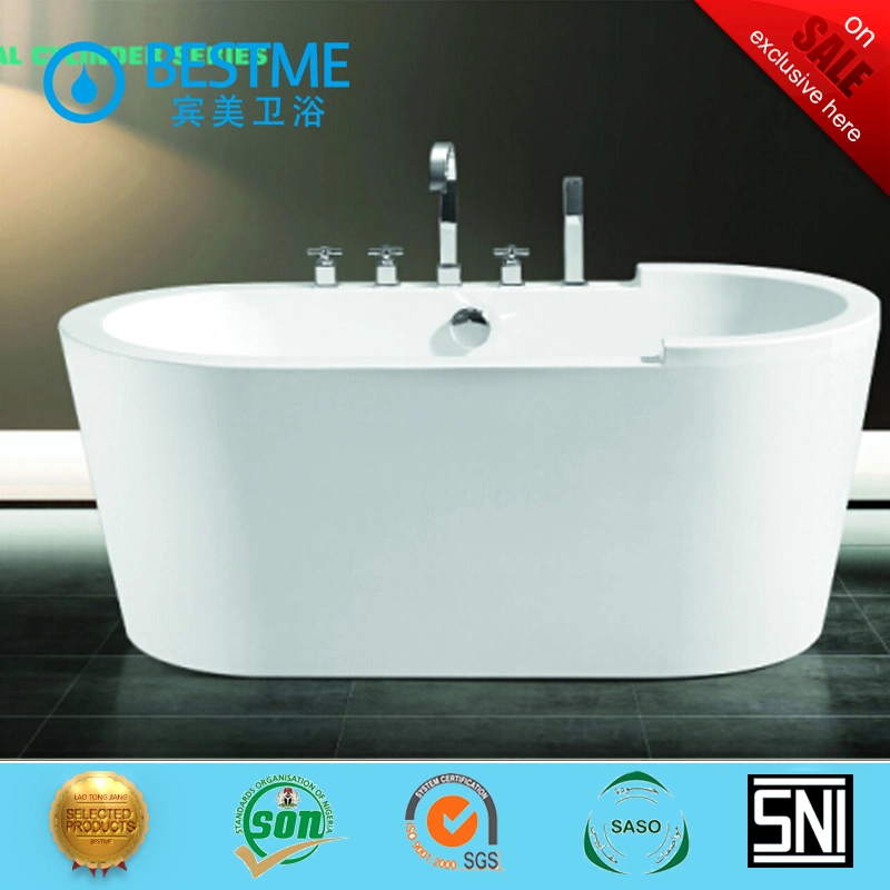 China Suppliers Indoor Acrylic Bathtub with Side Faucet Shower (BT-Y2520)